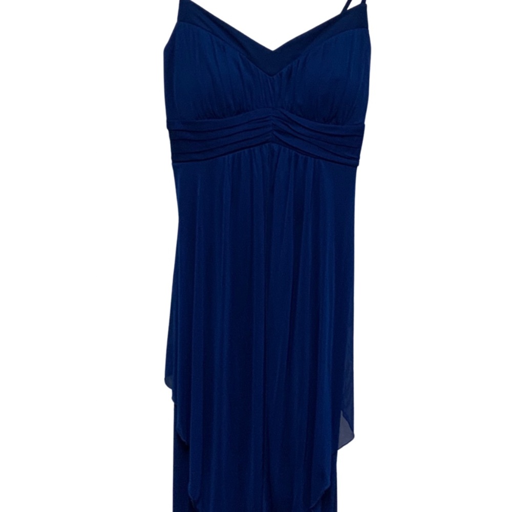 Enfocus Long Blue Spaghetti Strap Dress